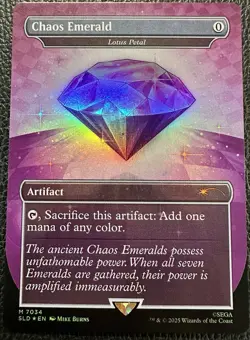 Chaos Emerald (7034) Purple - Foil Lotus Petal - Sonic Secret Lair - Magic MTG - Image 1