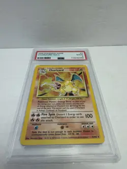 1999 Pokemon TCG Game Base Set Unlimited Charizard Holo #4 PSA 2 GOOD - Image 2