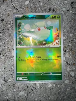 Pokemon TCG Cards Cottonee 007/131 Prismatic Evolutions Pokeball Reverse Holo NM - Image 3
