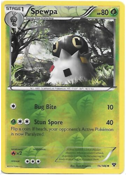 Pokemon - SPEWPA - 16/146 - XY Base Set - Reverse Holo - NM/M - New - Image 1