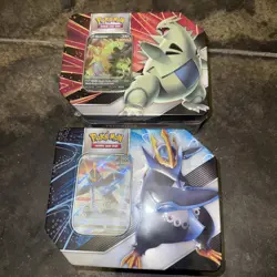 Pokemon TCG Tyranitar & Empoleon V Strikers Tin Bundle - Image 1