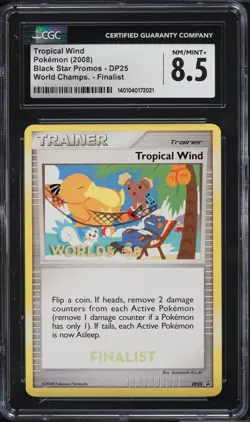 Pokemon 2008 Tropical Wind Finalist World Championships Promo CGC 8.5 - Image 1
