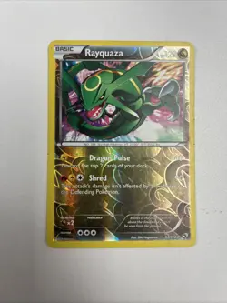 Pokemon TCG Rayquaza Holo Rare Card 93/113 B&W: Legendary Treasures LP - Image 1