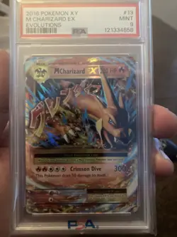 Pokemon TCG Mega-Charizard-EX Evolutions Holo Card 13/108 PSA 9 - Image 1