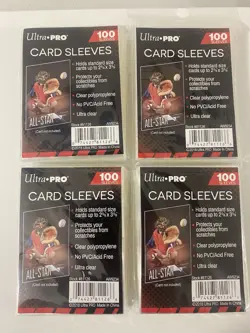 Ultra Pro Soft Sleeves 100 Standard Trading Card Penny Sleeve X 4 Packs. - Image 1
