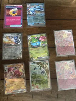 Lot of 8 Pokemon cards From Stellar Crown and Surging Sparks - Image 1