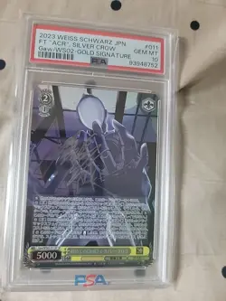 Signed Silver Crow Weiss Schwarz Dengeki Bunko card Gaw/WS02-011SP SP Psa 10 - Image 1