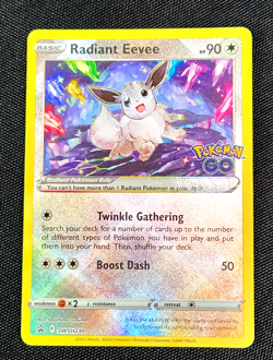 Radiant Eevee SWSH230 Pokemon Go Black Star Promo Pokemon Card - Image 1