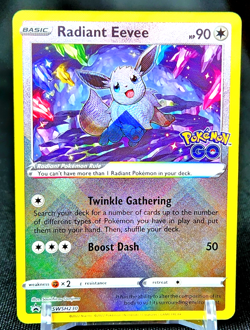 Radiant Eevee SWSH230 Pokemon Go Black Star Promo Pokemon Card - Image 2