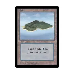 WOTC MtG Beta Island - Version B (L) EX - Image 1