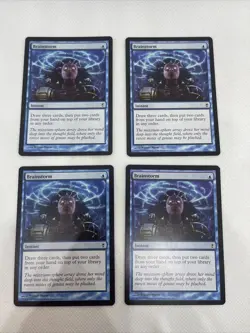 MTG 4x Brainstorm Conspiracy LP Regular FREE SHIPPING - Image 1