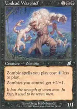 1 x Undead Warchief - Scourge - Heavy Play - MTG - Image 1