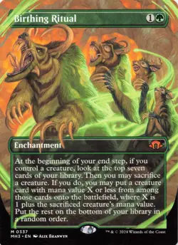 Birthing Ritual (Borderless) Mythic MTG Modern Horizons 3 MH3 NM - Image 1