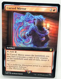 Cursed Mirror (Extended Art), Doctor Who, MTG Magic the Gathering, REGULAR NM - Image 1