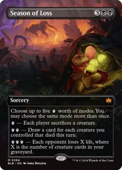 MTG ~Season of Loss (Borderless) ~ Bloomburrow ~ Near Mint - Image 1