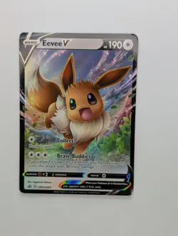 Eevee V - SWSH065 - Pokemon Sword & Shield Promo Ultra Rare Holo Card NM - Image 1