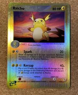Raichu 13/95 EX Team Magma vs Aqua Reverse Holo Pokemon Card E Reader 2004 Rare - Image 1