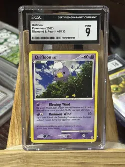 Drifloon 46/130 Pokemon TCG Diamond & Pearl 2007 CGC 9 MINT GRADED CARD - Image 1