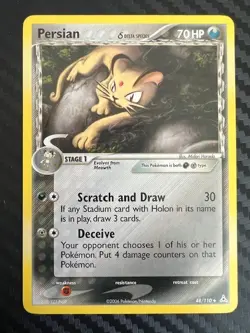 Pokemon TCG Persian EX Holon Phantoms 48/110 Regular Uncommon LP - Image 1