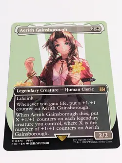 Aerith Gainsborough (Borderless) 0374 Final Fantasy MTG (NM) - Image 1