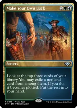 NM-Mint, English MTG Regular Make Your Own Luck - Promo Pack Promo Pack: Outlaws - Image 1