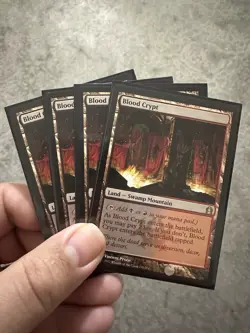 Magic the Gathering - PLAYSET - Blood Crypt x 4 - Return to Ravnica - Non-foil - Image 1