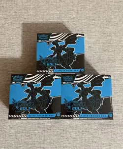 Lot of 3 Pokemon TCG S&V Black Bolt Elite Trainer Box ETB Sealed See Description - Image 1