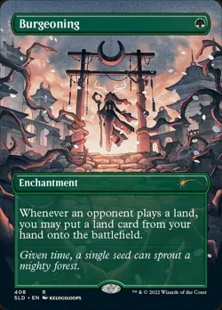 MTG Burgeoning - Borderless, Light Play, English Secret Lair Drop Series - Image 1