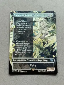 Summon: Primal Garuda 360 Borderless FOIL MTG Final Fantasy FIN - NM - Image 1