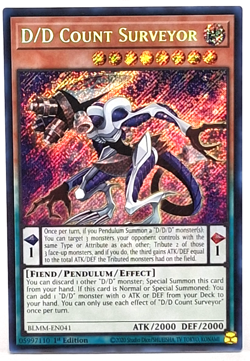D/D Count Surveyor BLMR-EN041 1st Ed Secret Rare Yu-Gi-Oh! NM Holo - Image 1