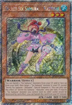 Yugioh! Secret Six Samurai - Hatsume - RA03-EN016 - Platinum Secret Rare - 1st E - Image 1
