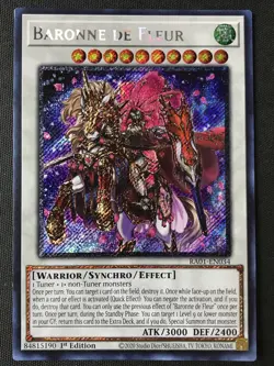 Yu-Gi-Oh TCG #RA01-EN034 Baronne de Fleur 1st Edition Platinum Secret Rare LP+ - Image 1