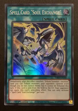 Spell Card: "Soul Exchange" - INFO-EN100 - Super Rare - Yugioh TCG - Image 1