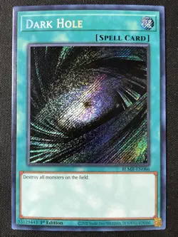 Yu-Gi-Oh TCG #BLMR-EN086 Dark Hole 1st Edition Secret Rare LP - Image 1