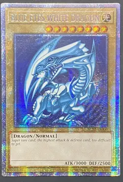Yugioh Card "Blue-Eyes White Dragon" AC02-KR000 Korean Ver Prismatic Secret Rare - Image 1