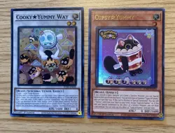 Yu-Gi-Oh: Mini YUMMY Package! Cupsy & Cooky Yummy Way 1st Ed. 2 Cards Total - Image 1