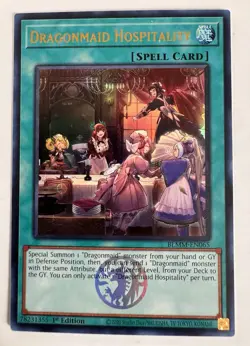 Dragonmaid Hospitality (BLMM-EN065) 1st Edition - Ultra Rare - Near Mint Yugioh - Image 1