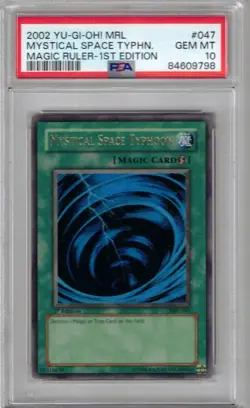 2002 YUGIOH MRL-047 MYSTICAL SPACE TYPHOON 1ST EDITION MAGIC RULER PSA 10 - Image 1