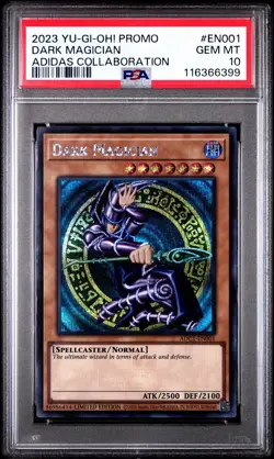 Yu-Gi-Oh! TCG Dark Magician Adidas Collaboration 2023 PSA GM MT 10 - Image 1