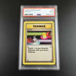 PSA 9 Switch 95/102 Pokemon Trainer Base Set Non Holo Graded Card - Image 1