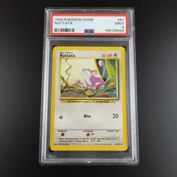 PSA 9 Rattata 61/102 Pokemon Base Set 1999 Non Holo Graded Card - Image 1