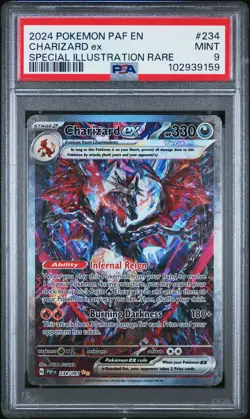 Pokemon PSA 9 MINT Charizard EX #234 PAF EN Illustration Rare 2024 NM - Image 1