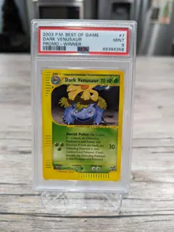 PSA 9 DARK VENUSAUR (Winner) #7 Best Of Game Promo 2003 - Pokemon Card WOTC - Image 1