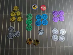 Vintage Pokemon Coins and damage counter Chansey eevee starmine meowth vileplume - Image 2