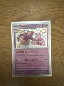 2x Tinkaton Paldean Fates Baby Shiny Pokemon TCG Card 167/091 Near Mint Conditio - Image 1