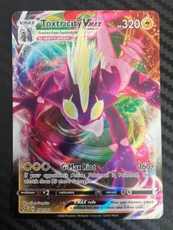 Pokemon TCG Toxtricity VMAX Rebel Clash 071/192 Holo Ultra Rare NM - Image 1