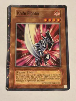 Yu Gi Oh TCG Fake Card Knife Fighter - Image 1