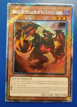 Yu-Gi-Oh! Graff, Malebranche of the Burning Abyss RA04-EN234 Platinum Secret NM - Image 1