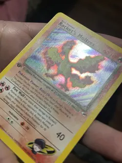 Pokemon Card - Rocket's Moltres 12/132 Gym Heroes 1st Edition Holo Rare - Image 2
