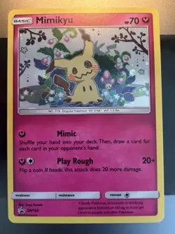 Mimikyu Sun & Moon Black Star Promo SM163 Holo Pokemon TCG Card Rare - Image 3